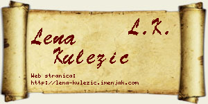 Lena Kulezić vizit kartica